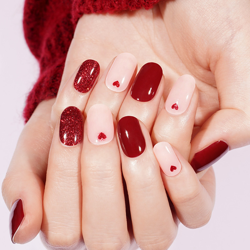 Nagelfolie LED Bordeaux Love – Bild 2