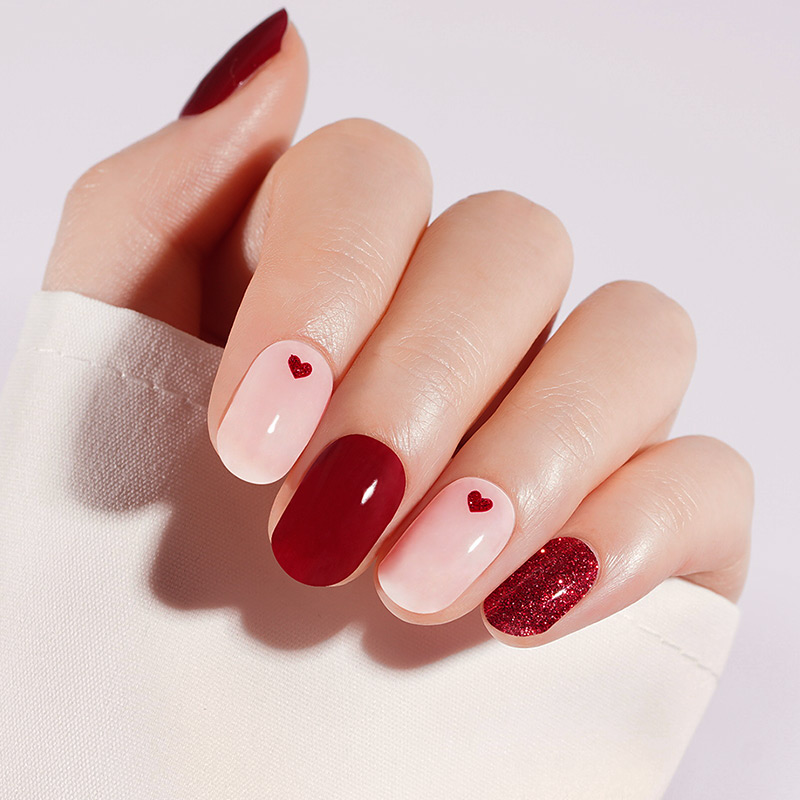 Nagelfolie LED Bordeaux Love – Bild 3